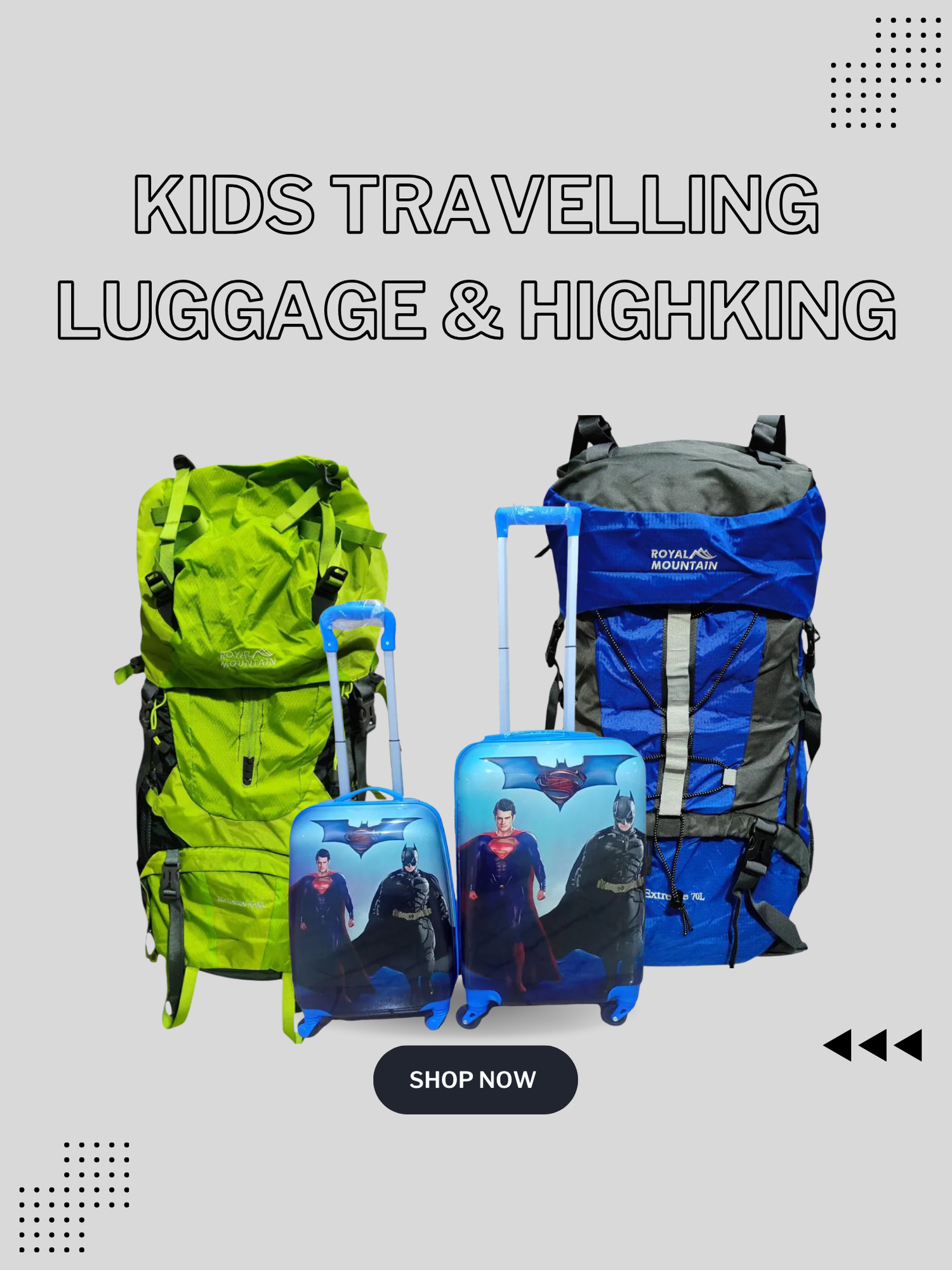 Kids Traveling Luggage & Highking