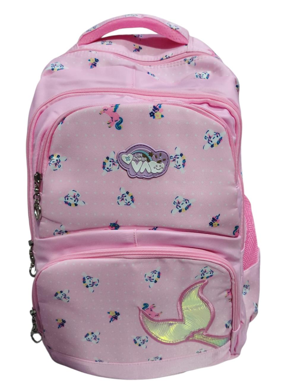 18 Inch UN Power brand School Bag For Grade 2 - Grade 4 for Girls BB-090