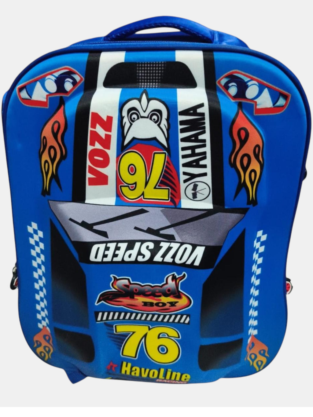 15 Inch Sport Speed Car Shape School Bag For Grade 1- Grade 2 for boys BB-087