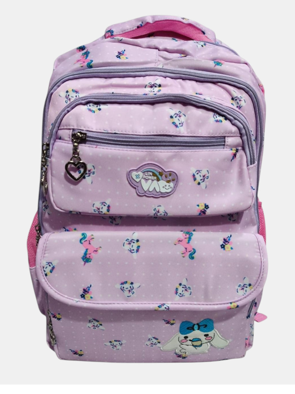 18 Inch UN Power brand School Bag For Grade 2 - Grade 4 for Girls BB-090