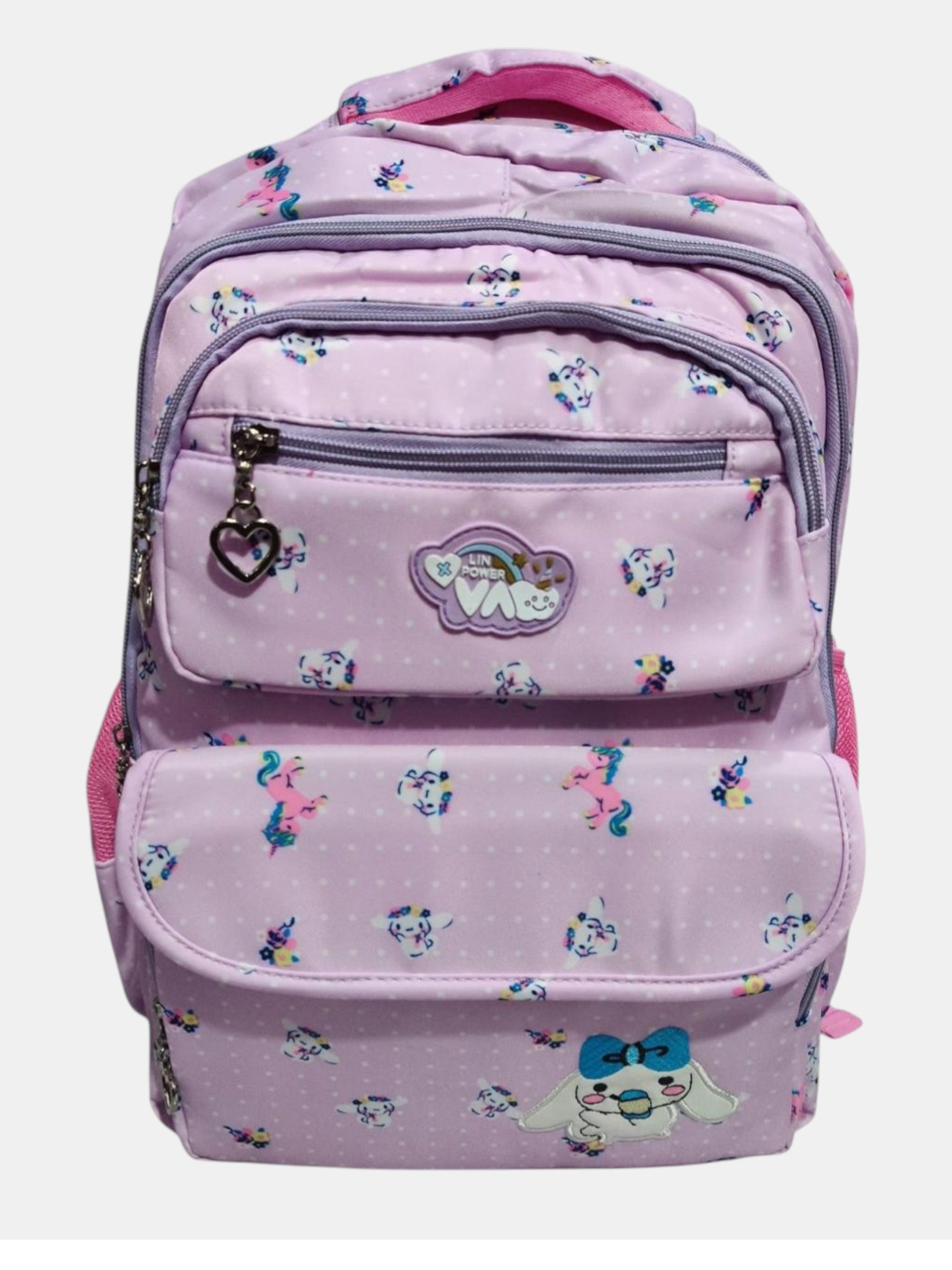 18 Inch UN Power brand School Bag For Grade 2 - Grade 4 for Girls BB-090
