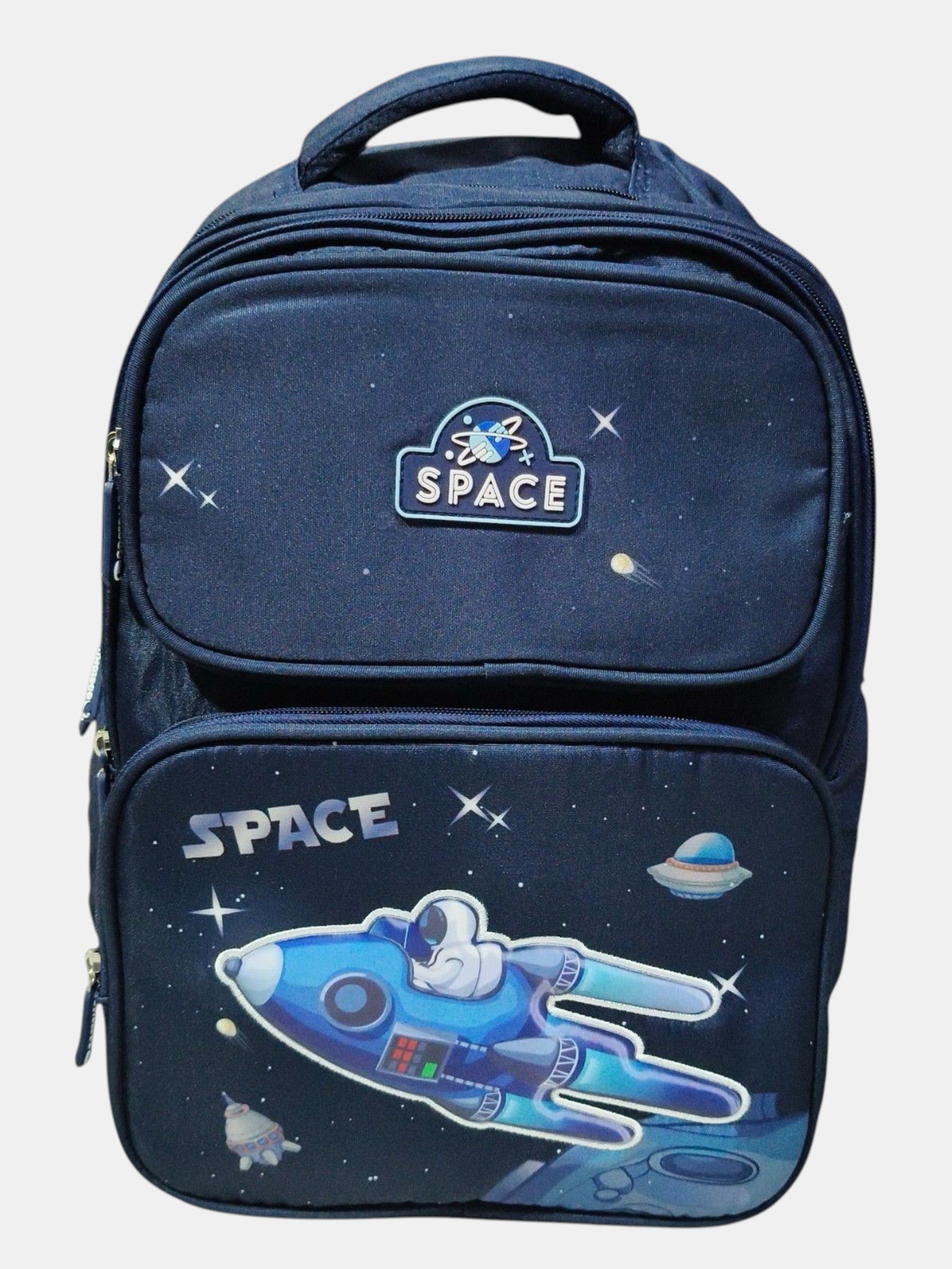 18 Inch Space design School Bag Grade 2 - Grade 3 For Boys BB-173