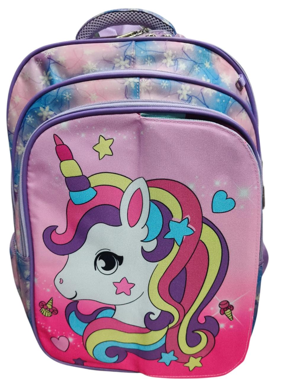 18 Inch 3 IN 1 Character Flaps School Bag For grade 1 Till grade 4 for Girls BB-076