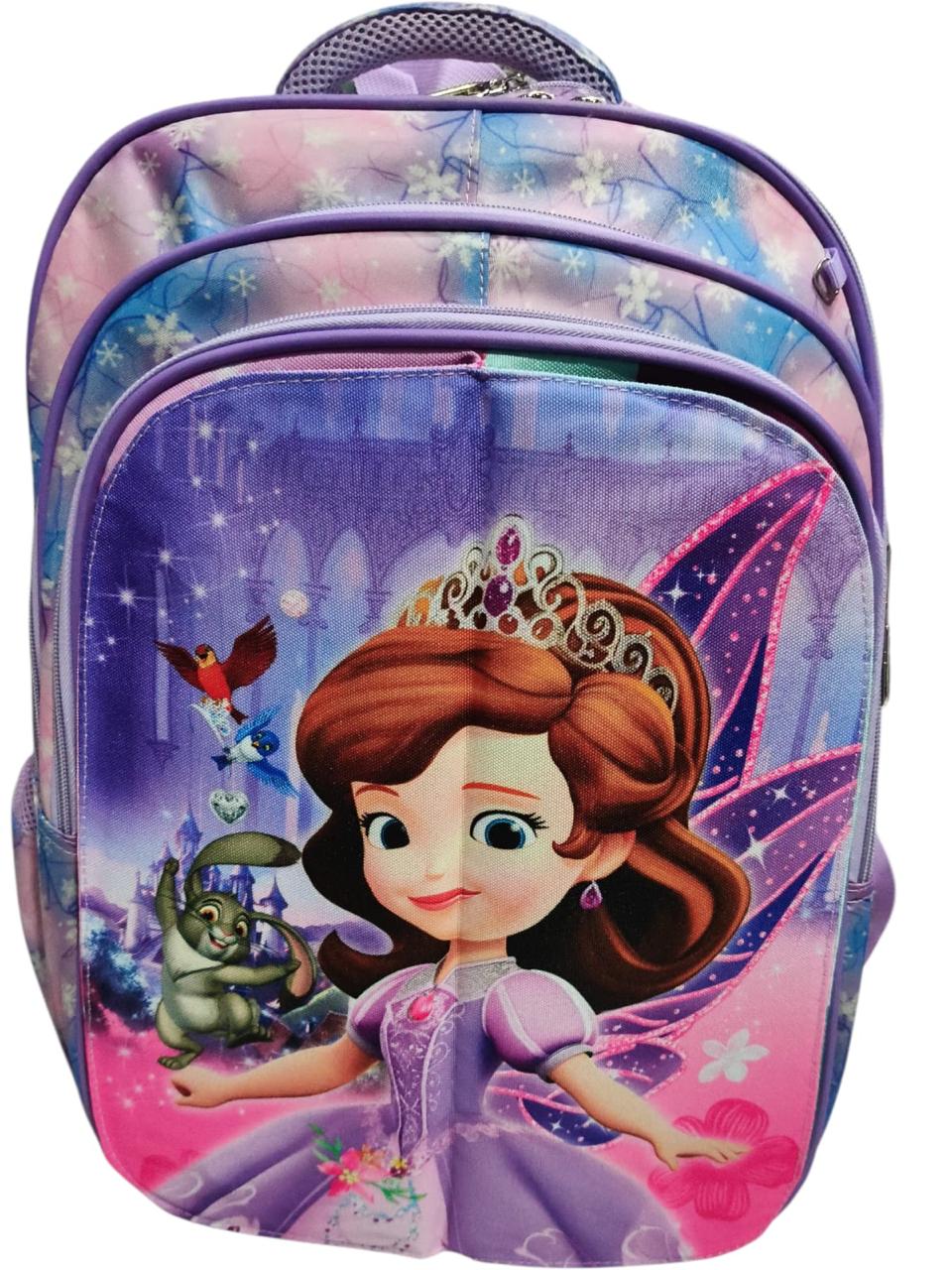 18 Inch 3 IN 1 Character Flaps School Bag For grade 1 Till grade 4 for Girls BB-076