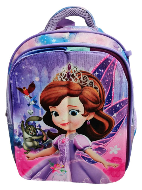 14 Inch 3 IN 1 Character Flaps School Bag For grade nursery to grade 1 for Girls BB-084