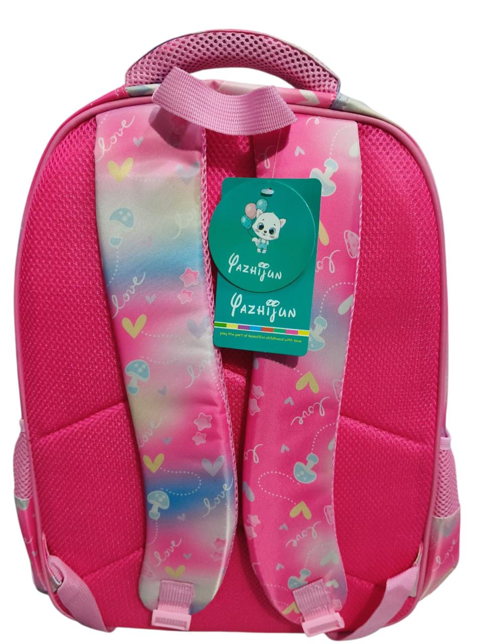 18 Inch 3 IN 1 Character Flaps School Bag For grade 1 Till grade 4 for Girls BB-075