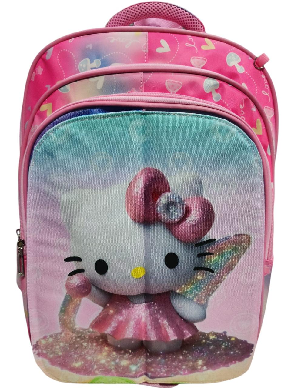 18 Inch 3 IN 1 Character Flaps School Bag For grade 1 Till grade 4 for Girls BB-075